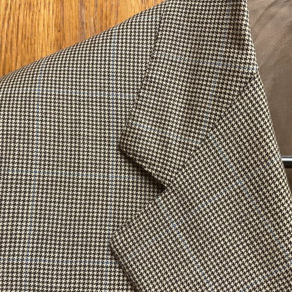 CANALI Wool Houndstooth Print Blazer - Picture 1 of 10